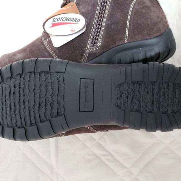 Propet NWT Brown Leather Zipper Shoes Size 8 Rugged Grip, Comfortable & Durable - Picture 7 of 9